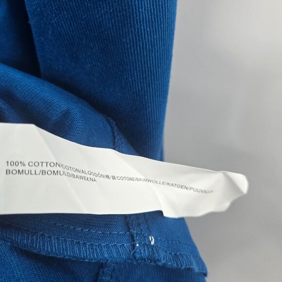 Moon River Blue Heavy Denim Corset Style Puff Sleeve Renaissance Maxi Dress M - Picture 12 of 13